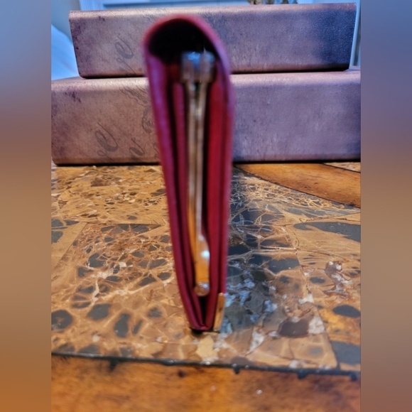 YSL red leather wallet - Picture 3 of 10